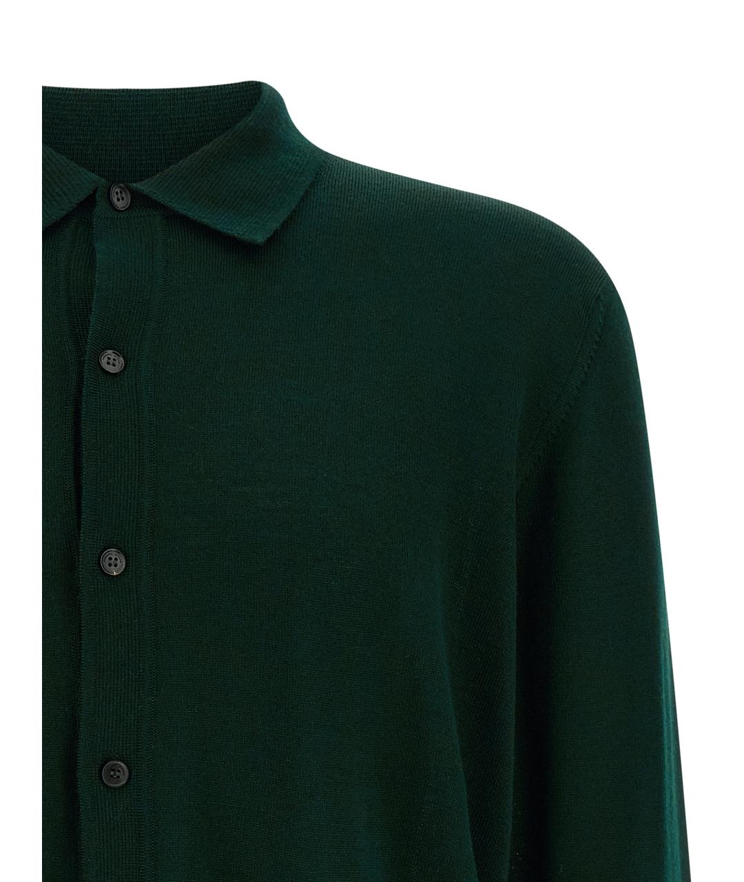 ROBERTO COLLINA Зеленый шерстяной кардиган, фото 3