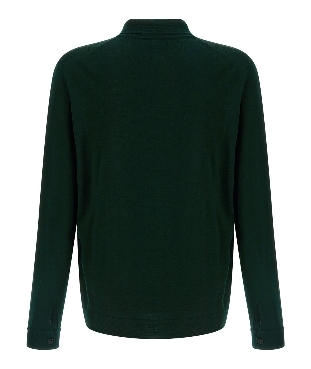 ROBERTO COLLINA Зеленый шерстяной кардиган, фото 2