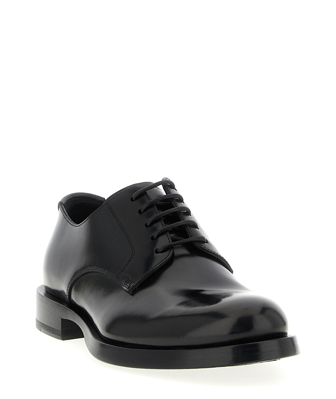 DOLCE&GABBANA Черные кожаные туфли, фото 2