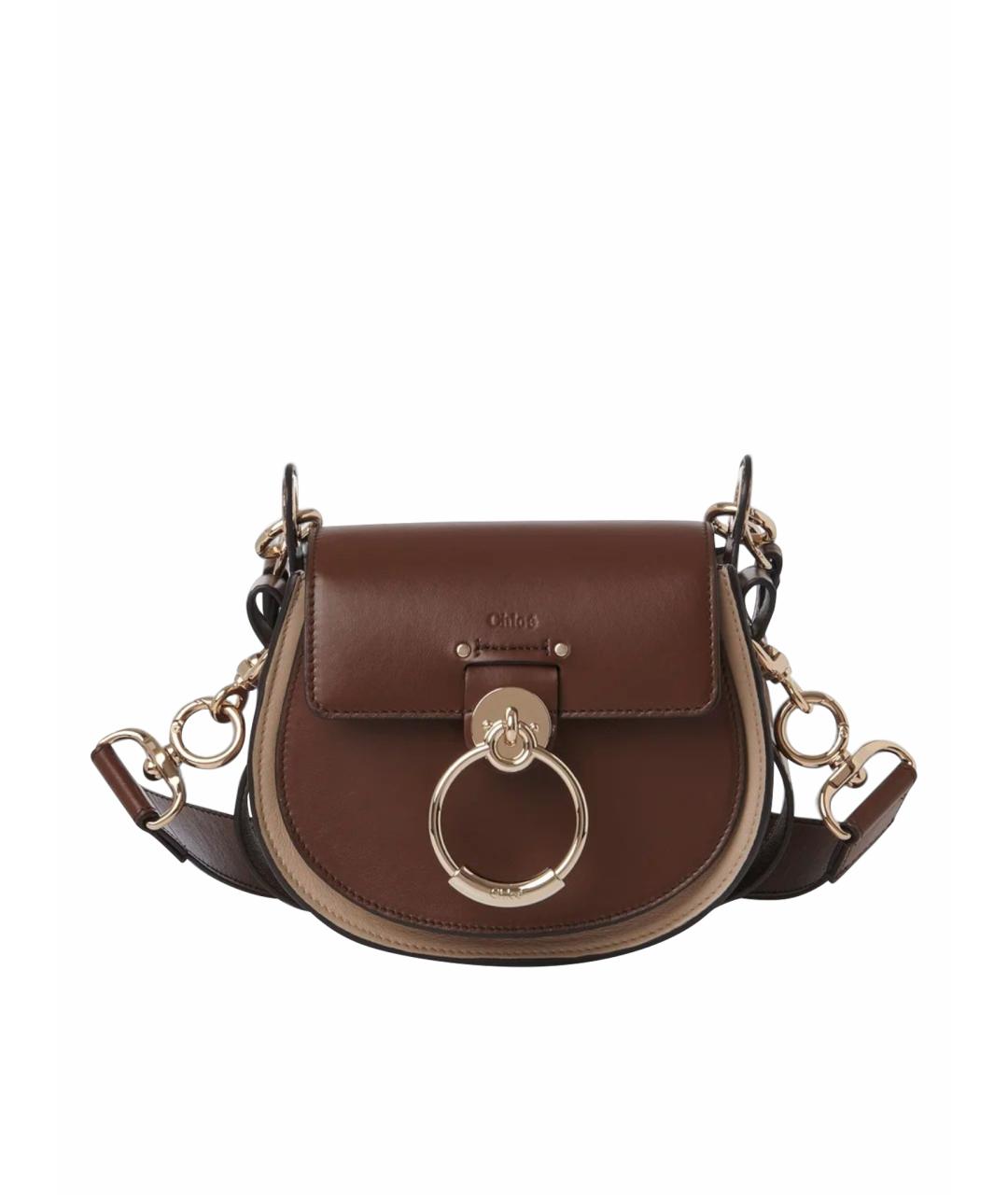 CHLOE Коричневая кожаная сумка через плечо, фото 1