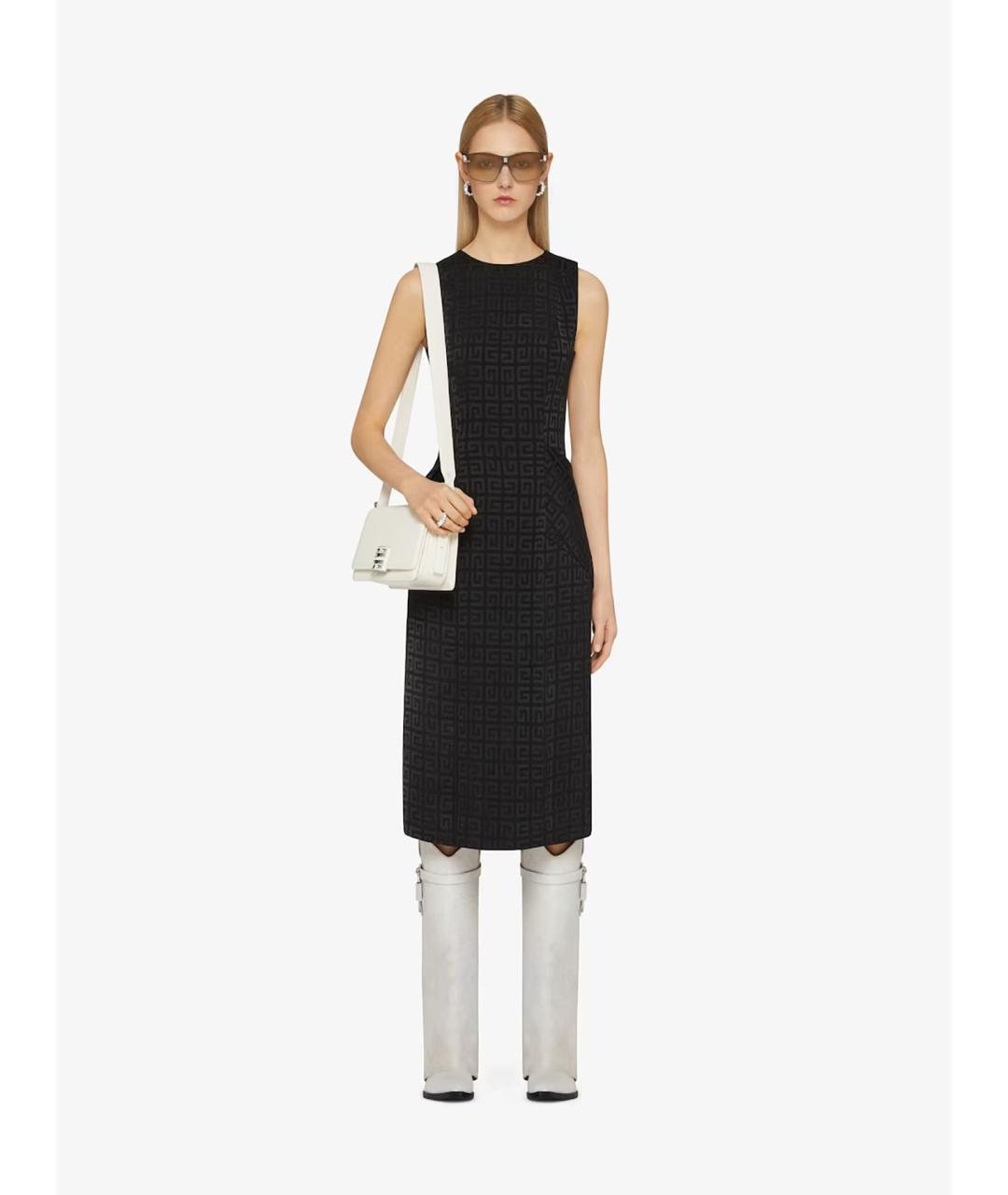GIVENCHY Черное ацетатное коктейльное платье, фото 2
