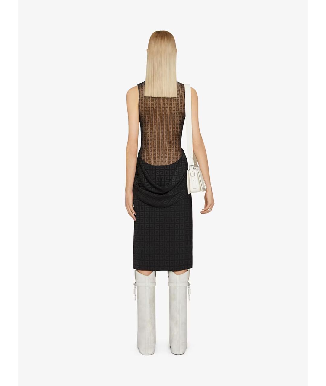 GIVENCHY Черное ацетатное коктейльное платье, фото 4