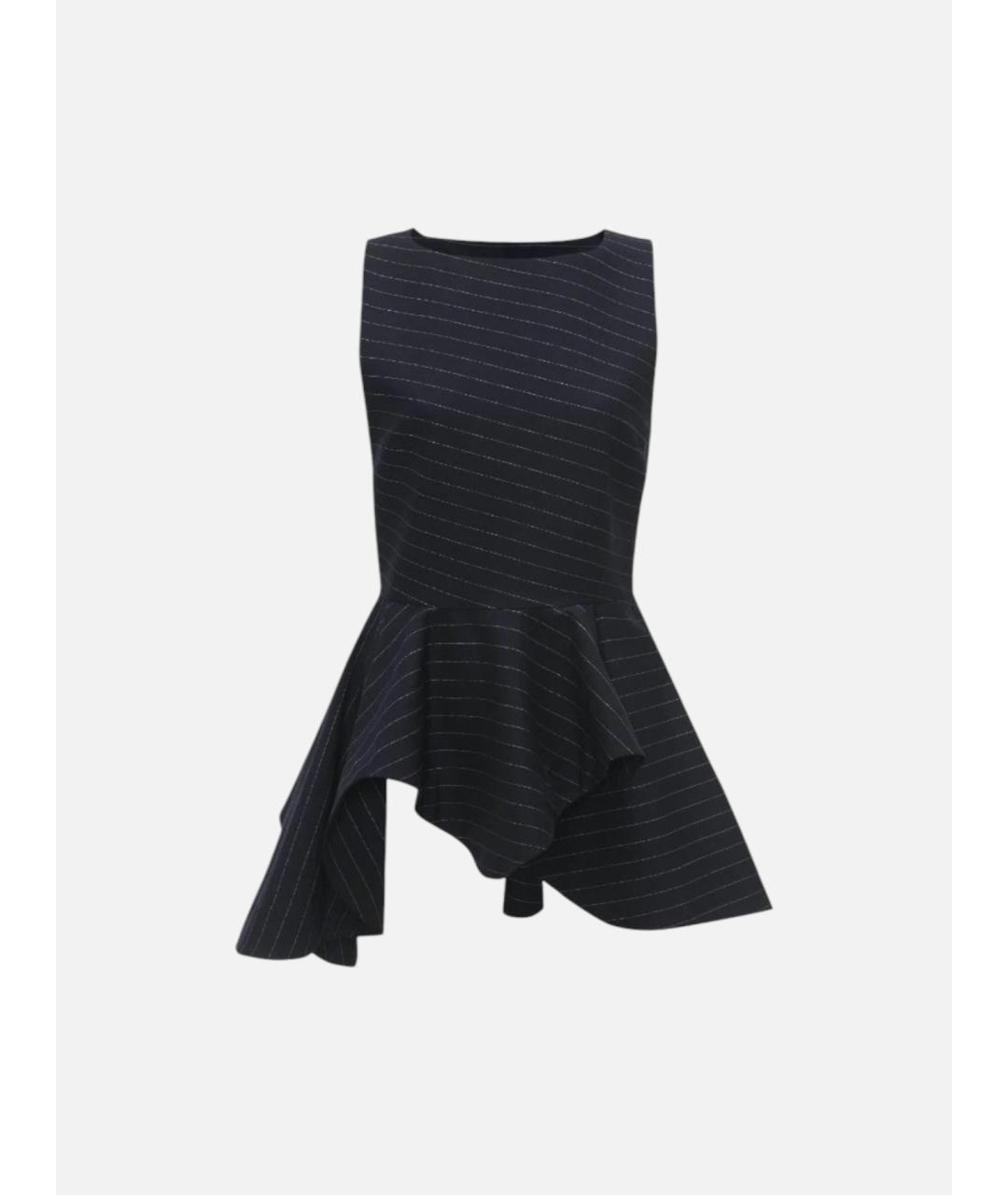 J.W.ANDERSON Темно-синяя шерстяная блузы, фото 5