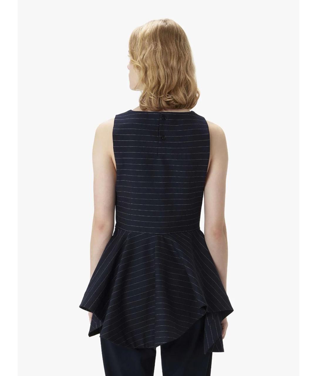 J.W.ANDERSON Темно-синяя шерстяная блузы, фото 4