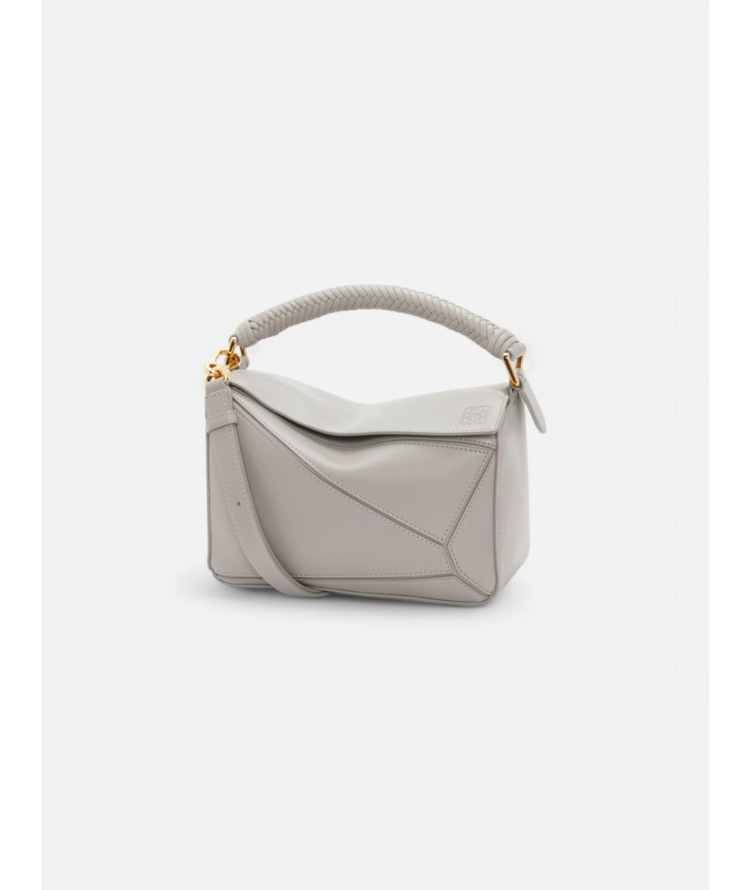 LOEWE Серая кожаная сумка через плечо, фото 4