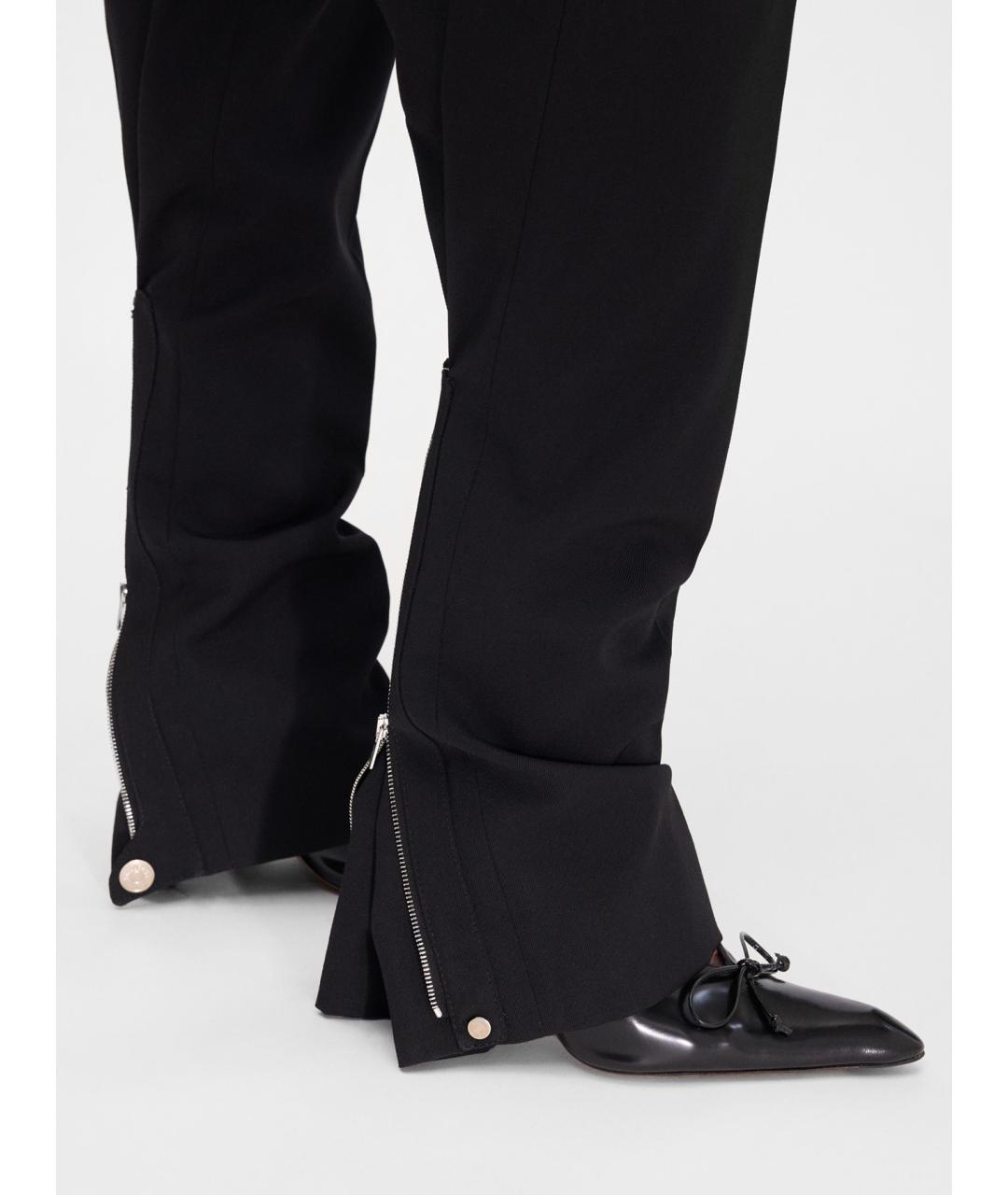 JACQUEMUS Черные шерстяные прямые брюки, фото 5