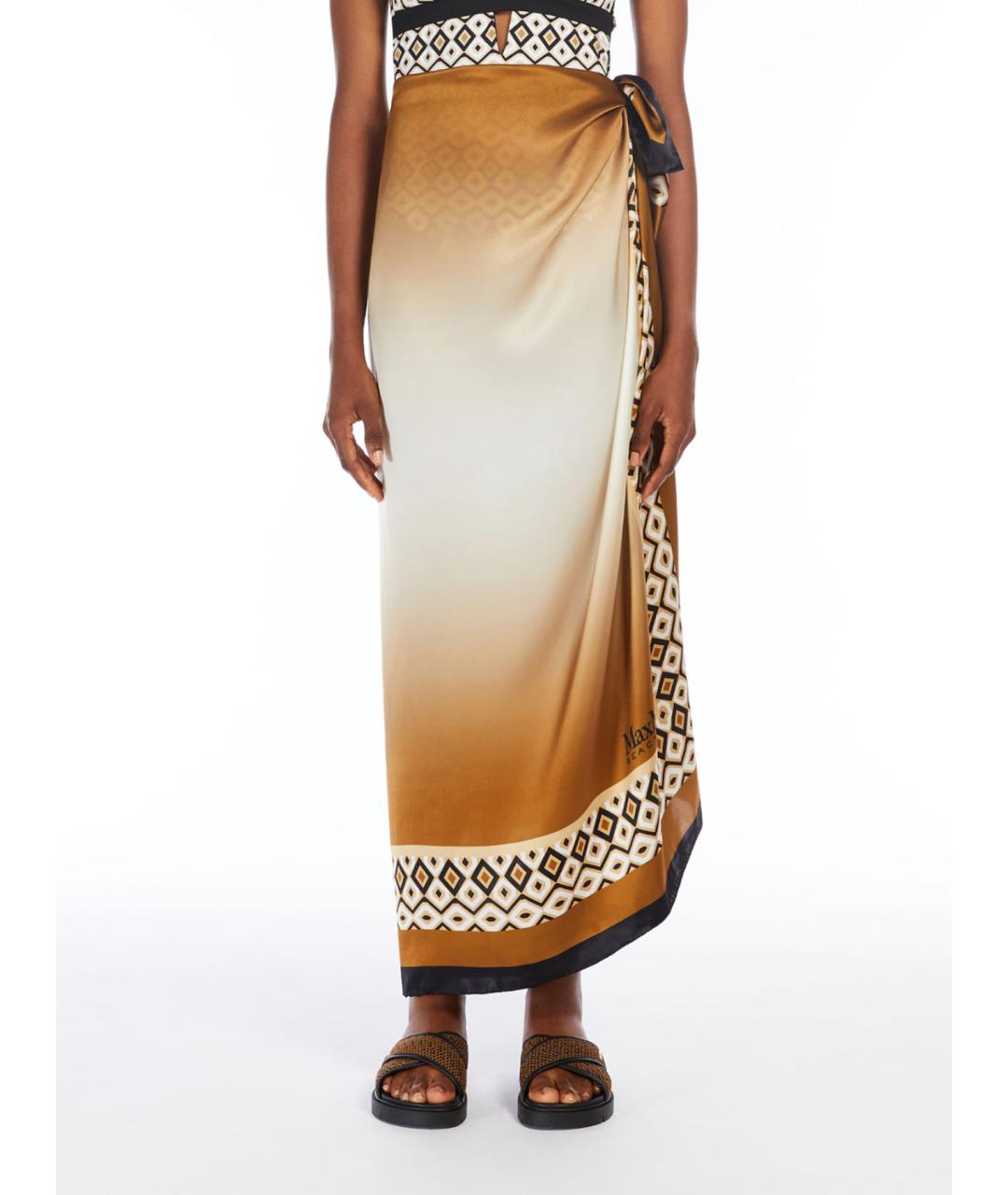 MAX MARA STUDIO Мульти шелковое парео, фото 2