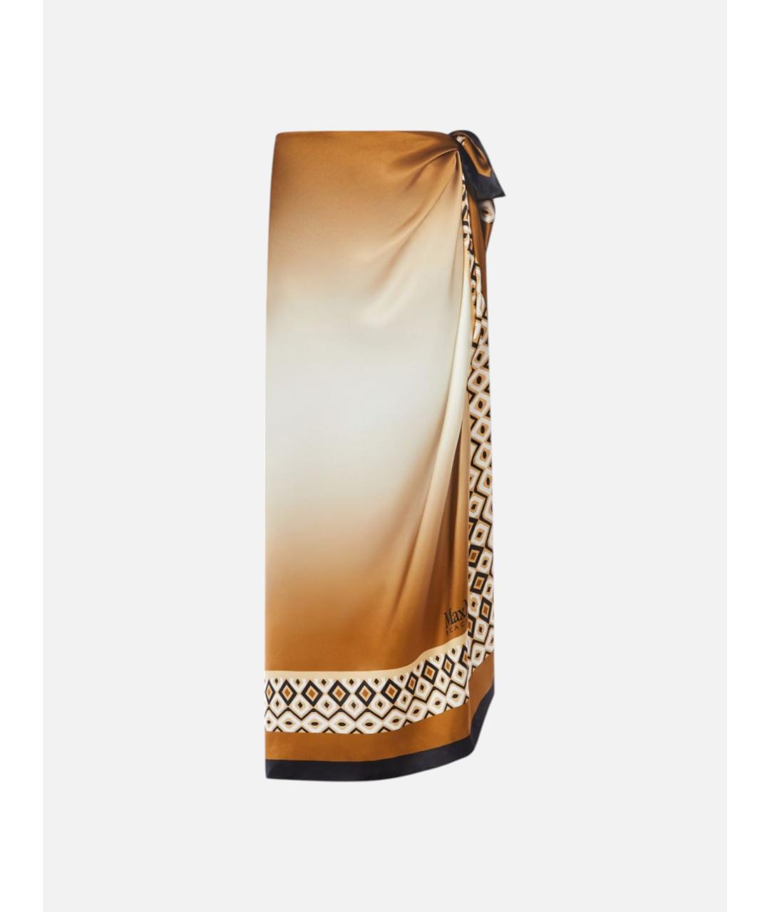 MAX MARA STUDIO Мульти шелковое парео, фото 5