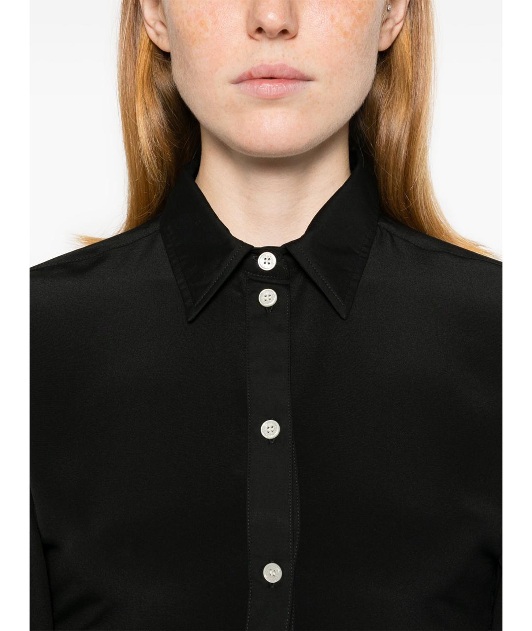 VICTORIA BECKHAM Черная шелковая рубашка, фото 5