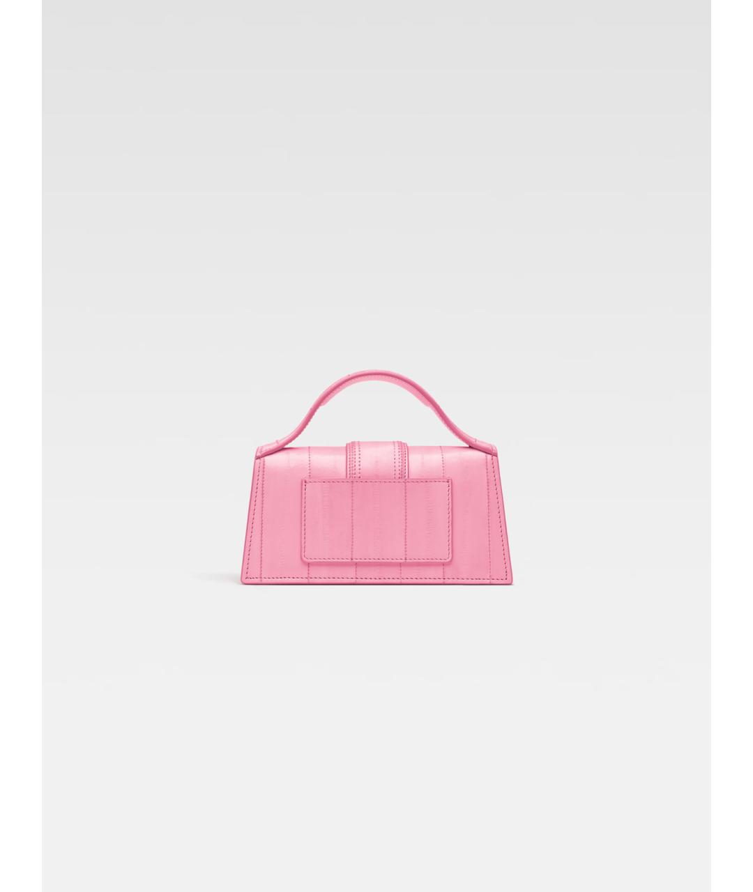 JACQUEMUS Розовая кожаная сумка через плечо, фото 4