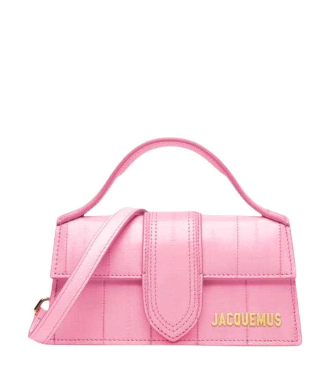 JACQUEMUS Розовая кожаная сумка через плечо, фото 1