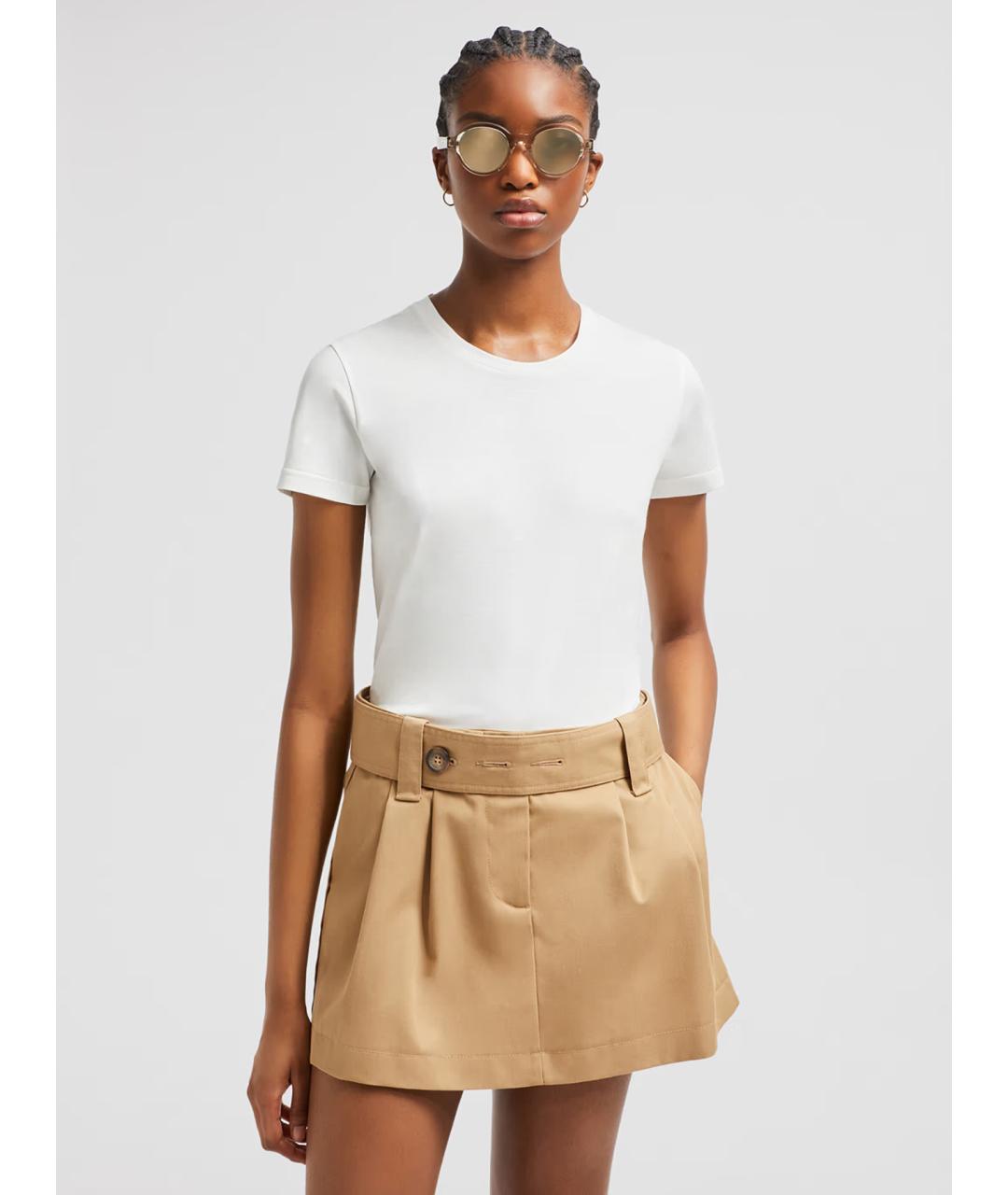 MONCLER Белая хлопковая футболка, фото 2