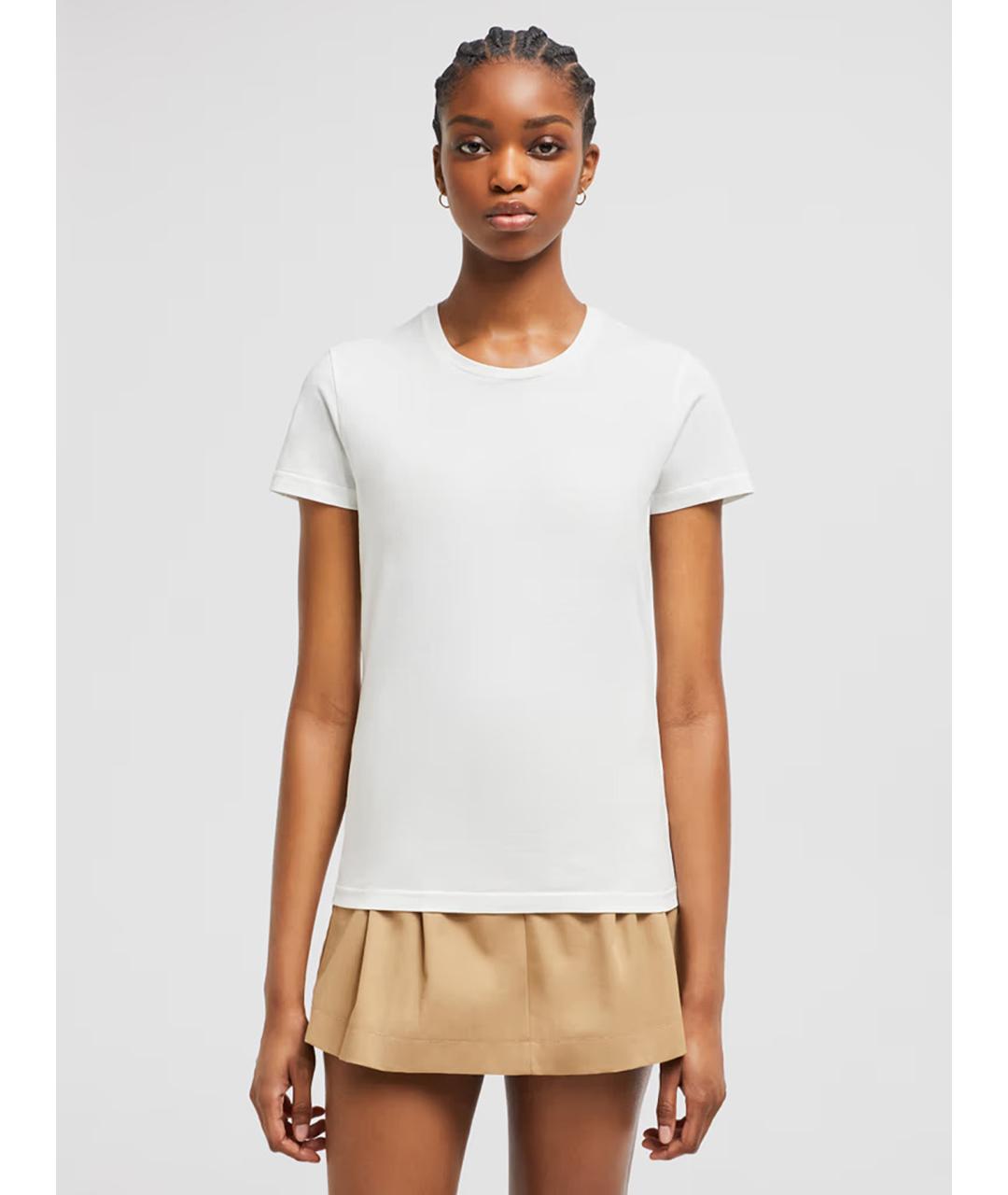 MONCLER Белая хлопковая футболка, фото 3