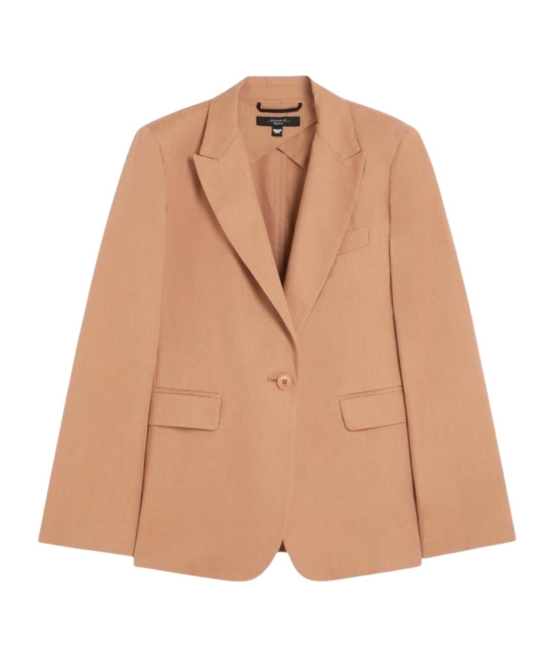 WEEKEND MAX MARA Коричневый хлопковый жакет/пиджак, фото 1