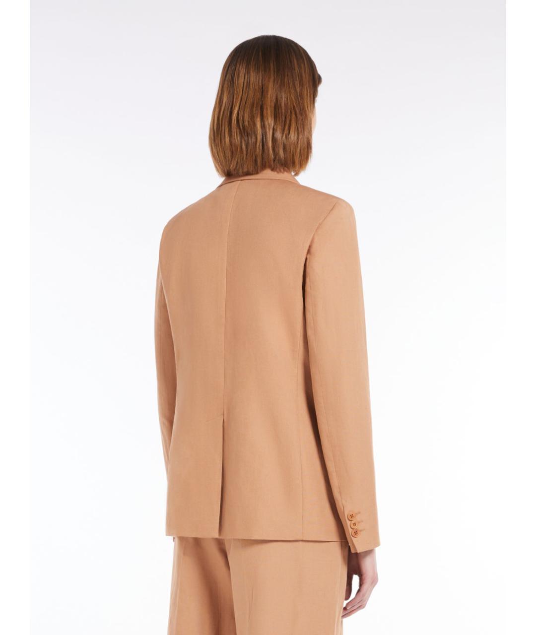 WEEKEND MAX MARA Коричневый хлопковый жакет/пиджак, фото 3