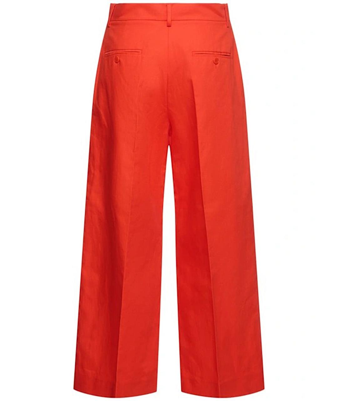 WEEKEND MAX MARA Красные хлопковые прямые брюки, фото 1