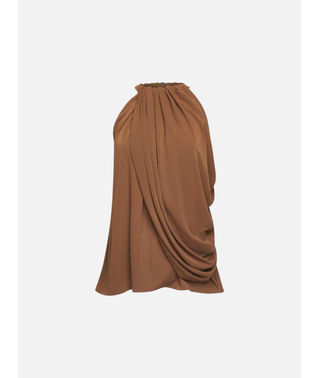 J.W.ANDERSON Коричневая вискозная майка, фото 5