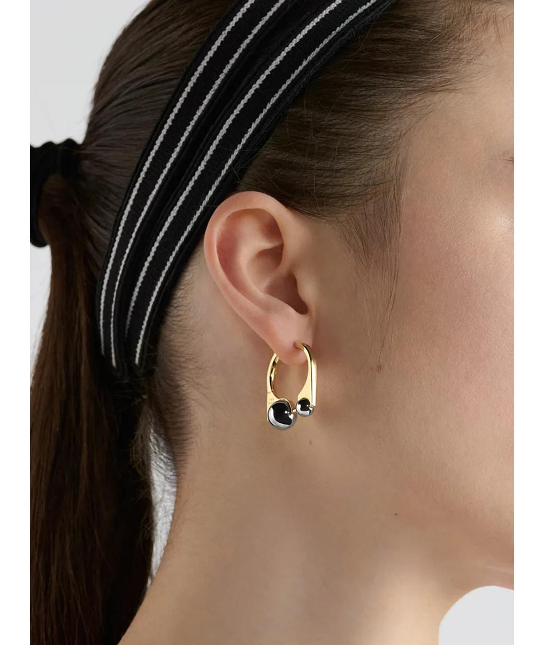 CHRISTIAN DIOR Золотые металлические серьги, фото 2