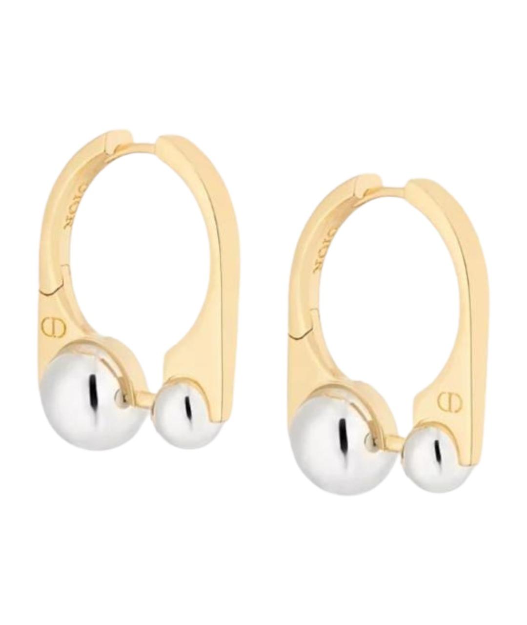 CHRISTIAN DIOR Золотые металлические серьги, фото 1