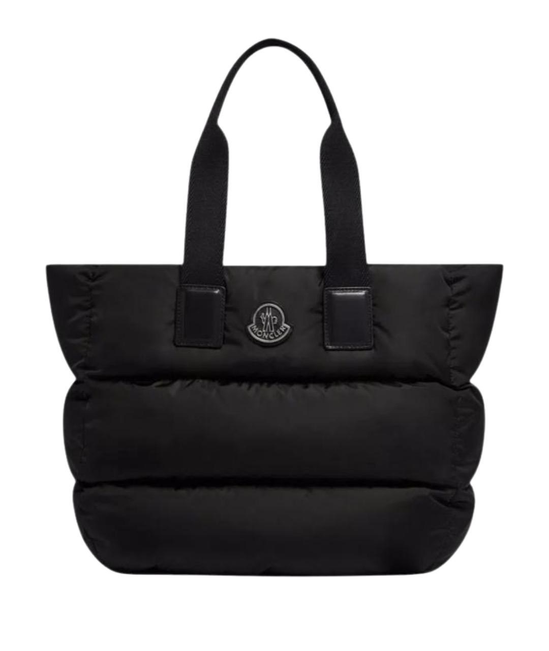 MONCLER Черная синтетическая сумка тоут, фото 1