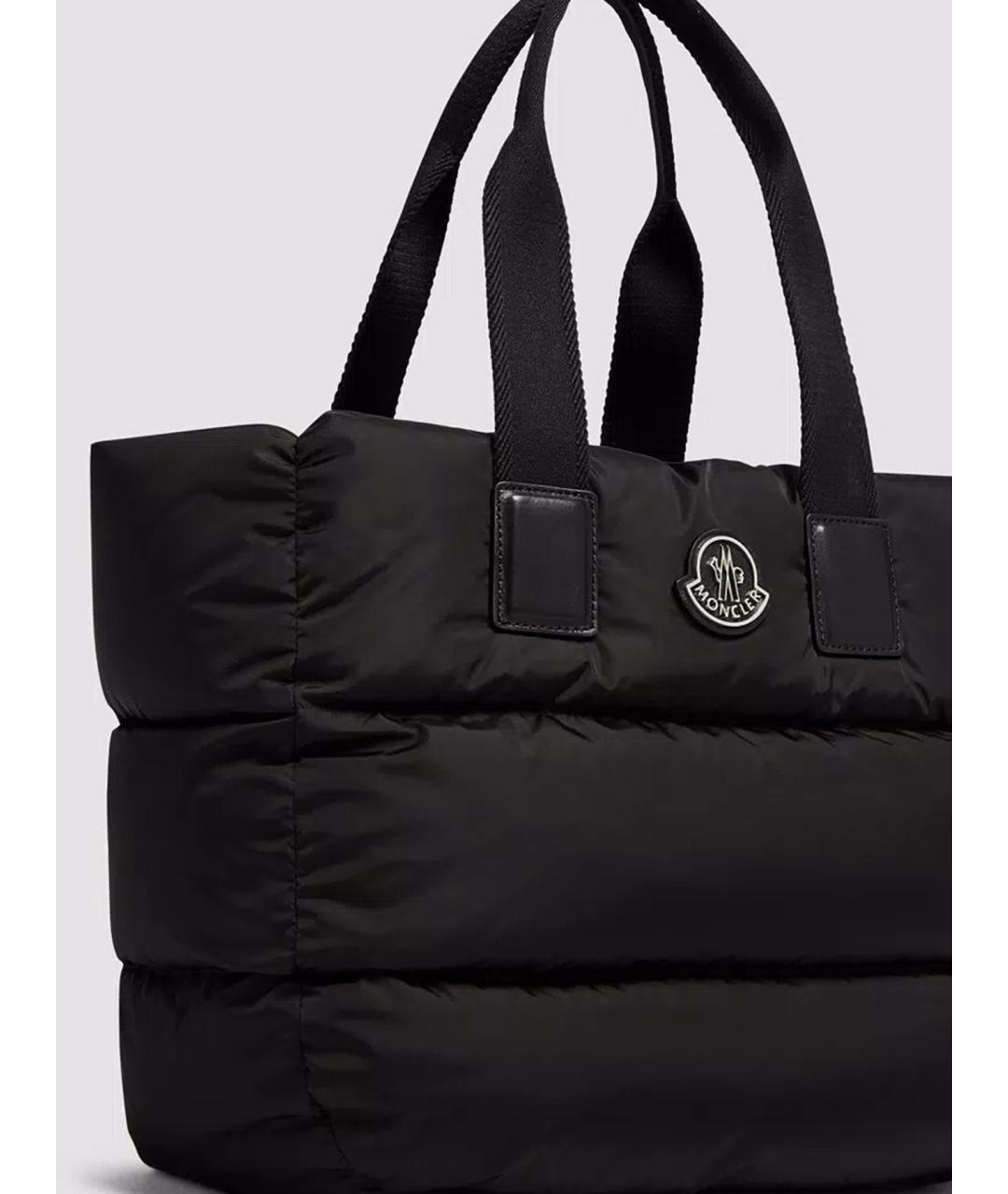 MONCLER Черная синтетическая сумка тоут, фото 3