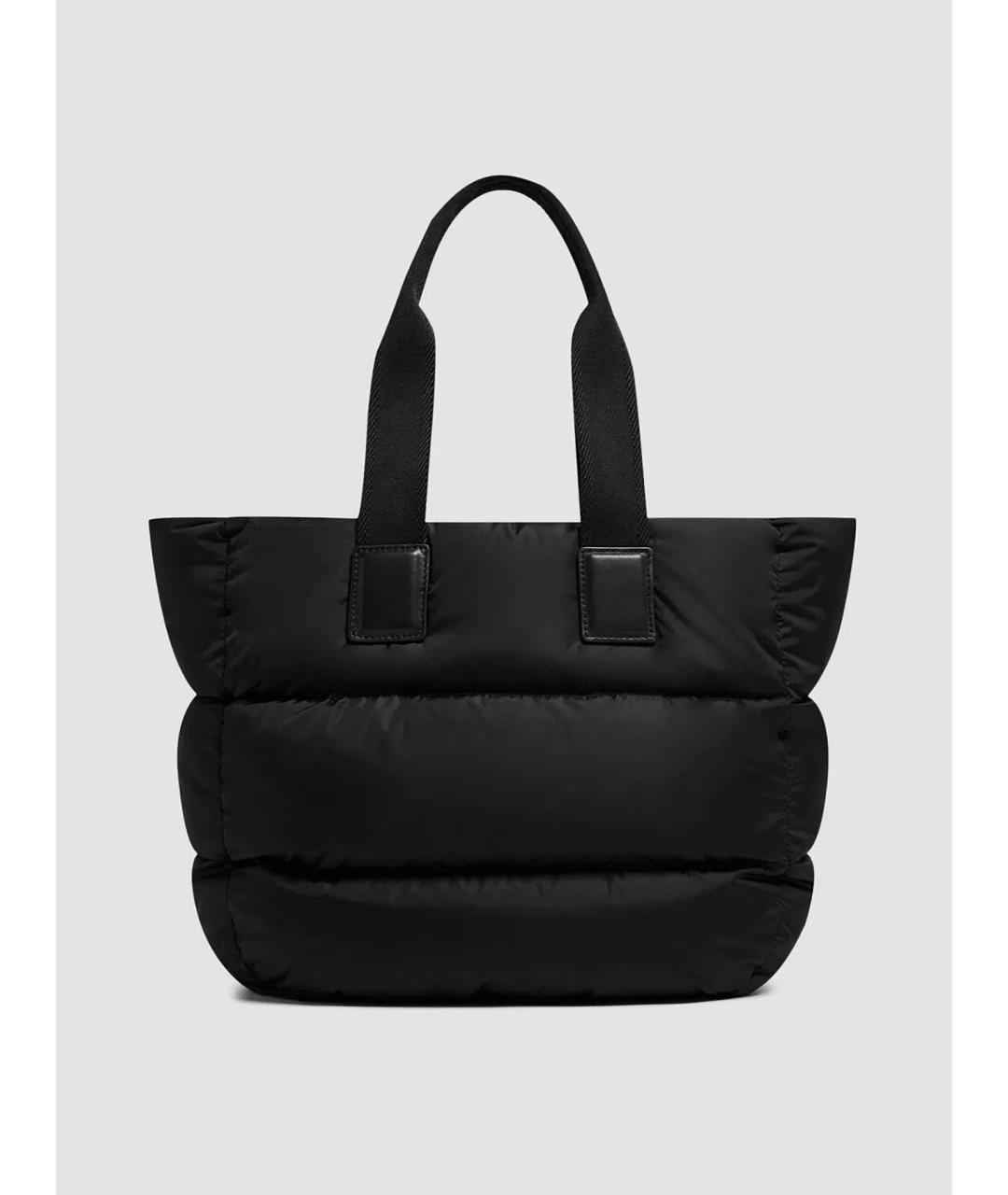 MONCLER Черная синтетическая сумка тоут, фото 4