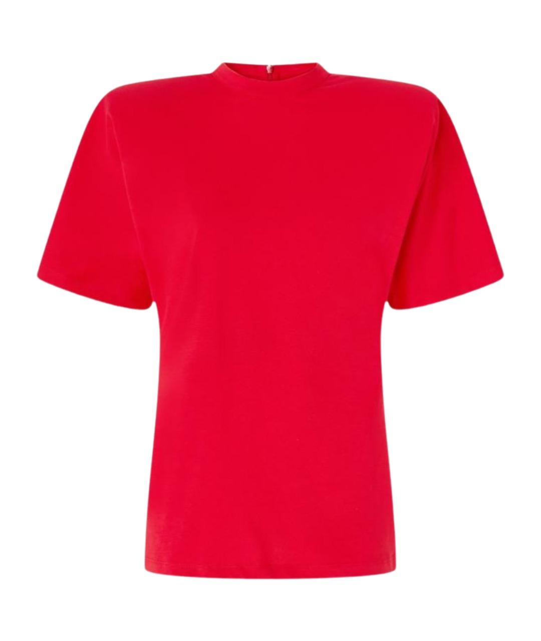 PINKO Красная хлопковая футболка, фото 1
