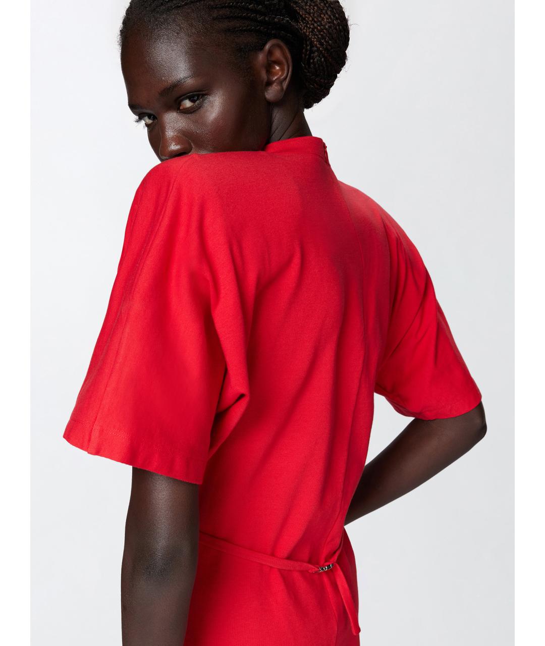 PINKO Красная хлопковая футболка, фото 5