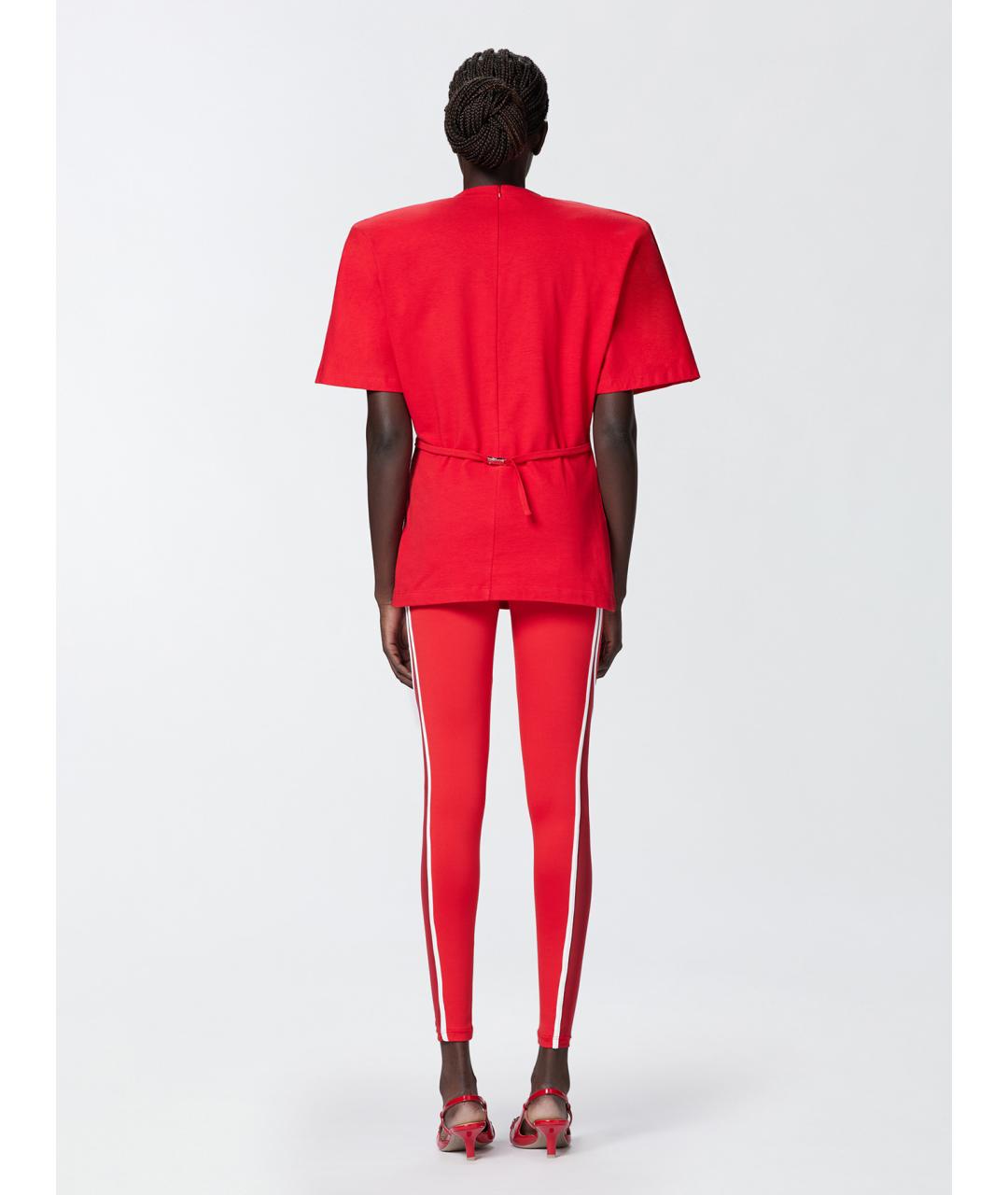 PINKO Красная хлопковая футболка, фото 4