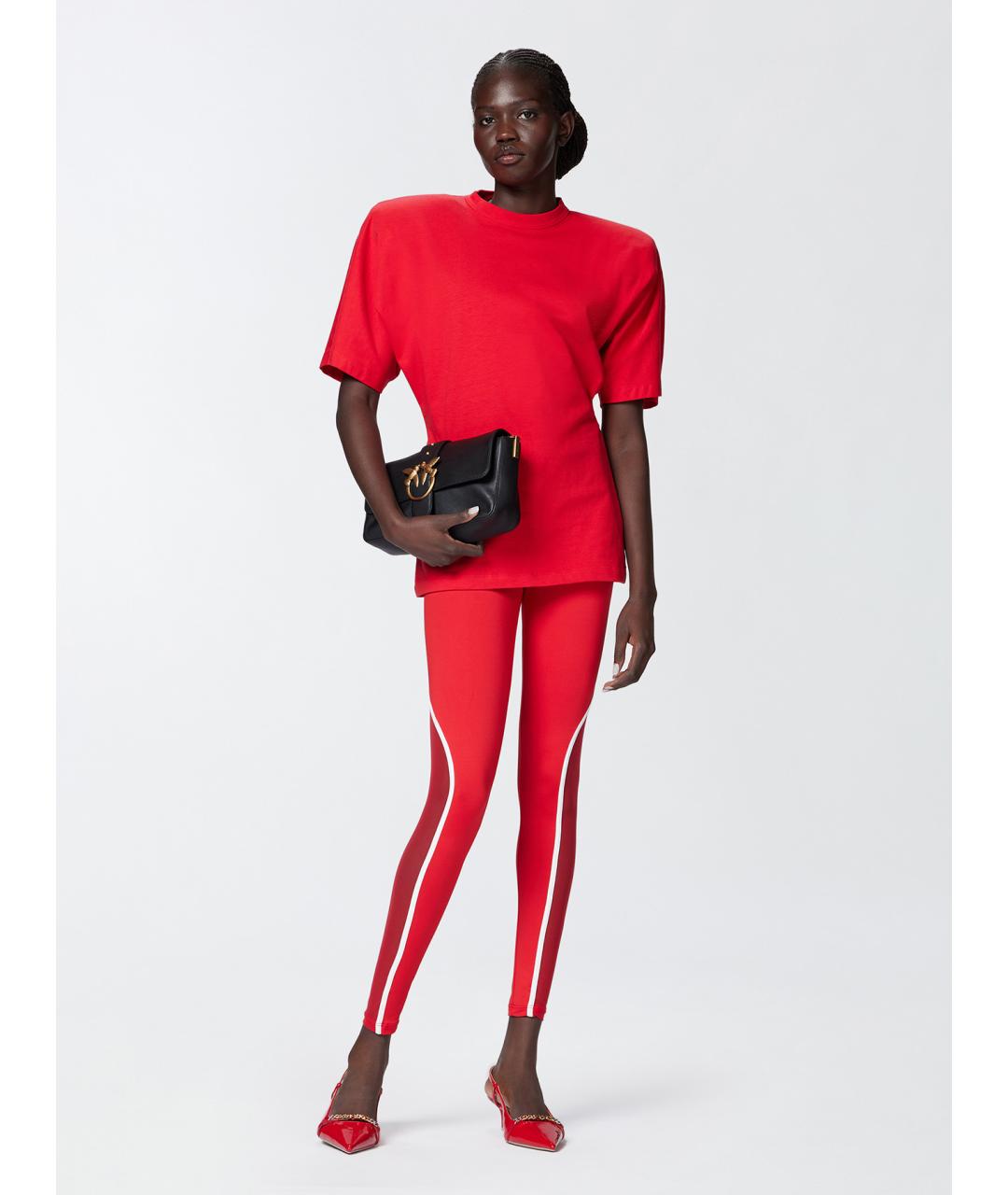 PINKO Красная хлопковая футболка, фото 2