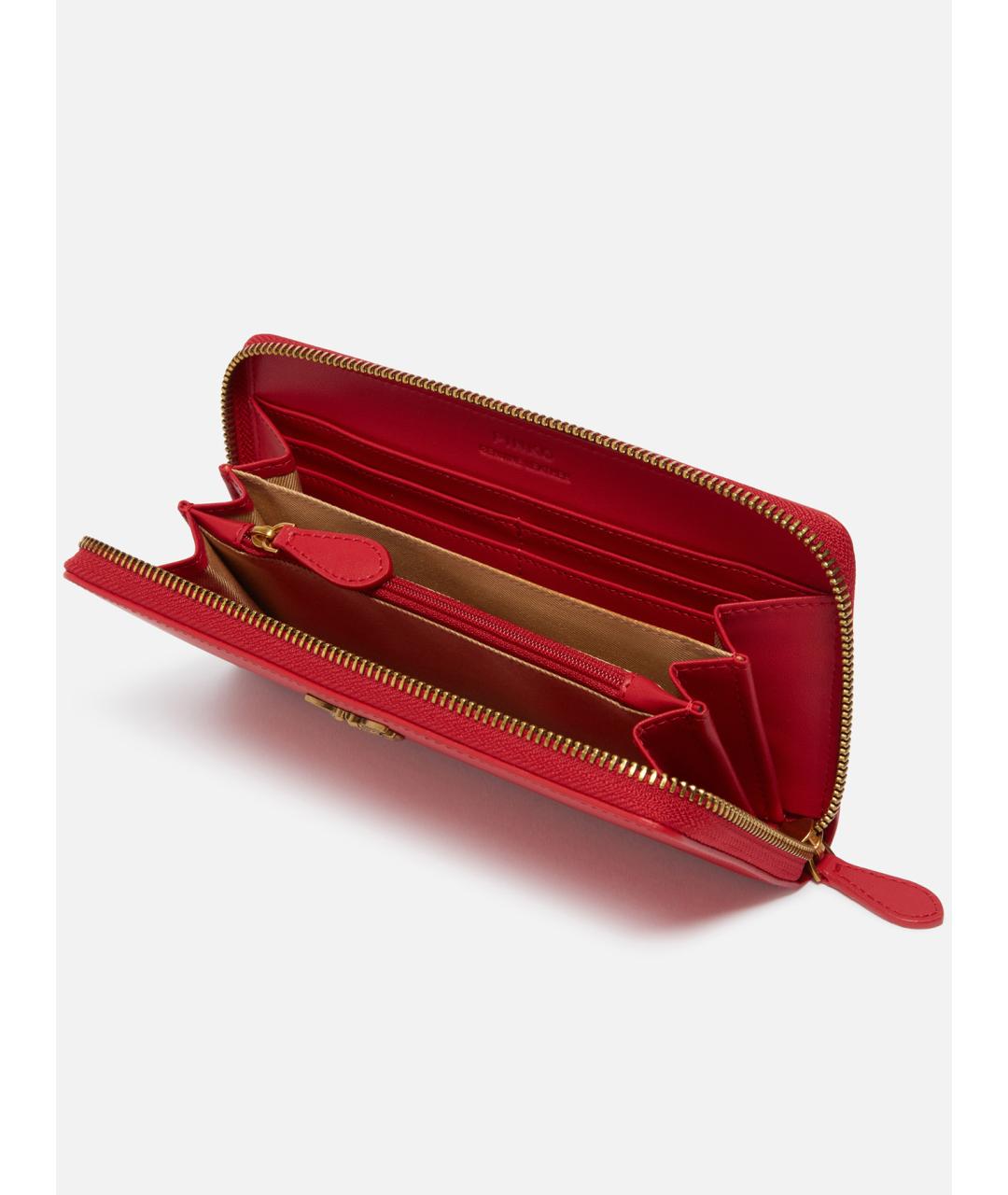 PINKO Красный кожаный кошелек, фото 4
