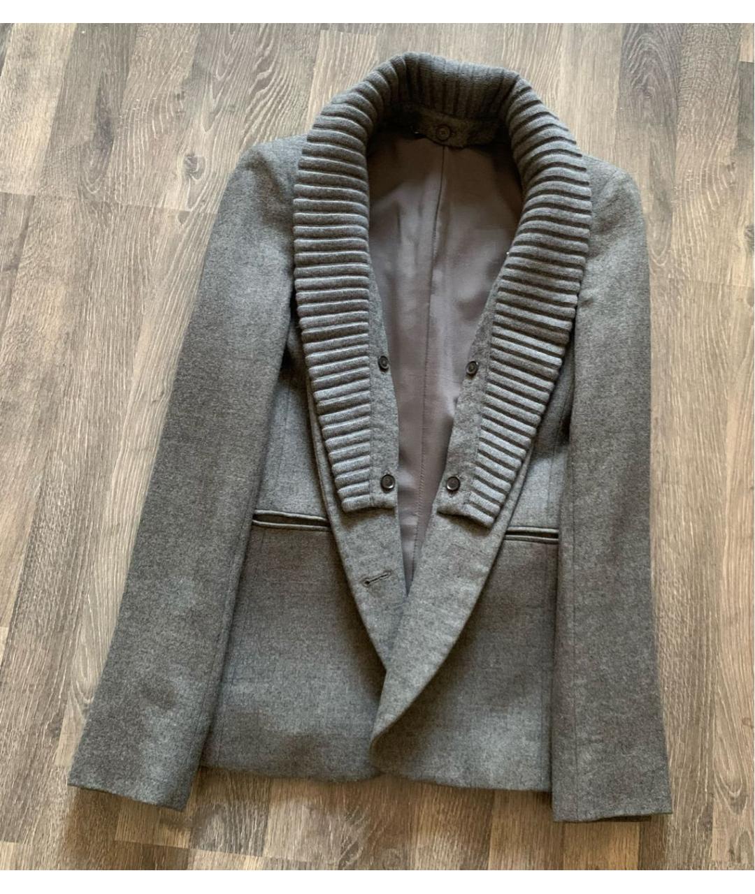 GUCCI Серый шерстяной жакет/пиджак, фото 3