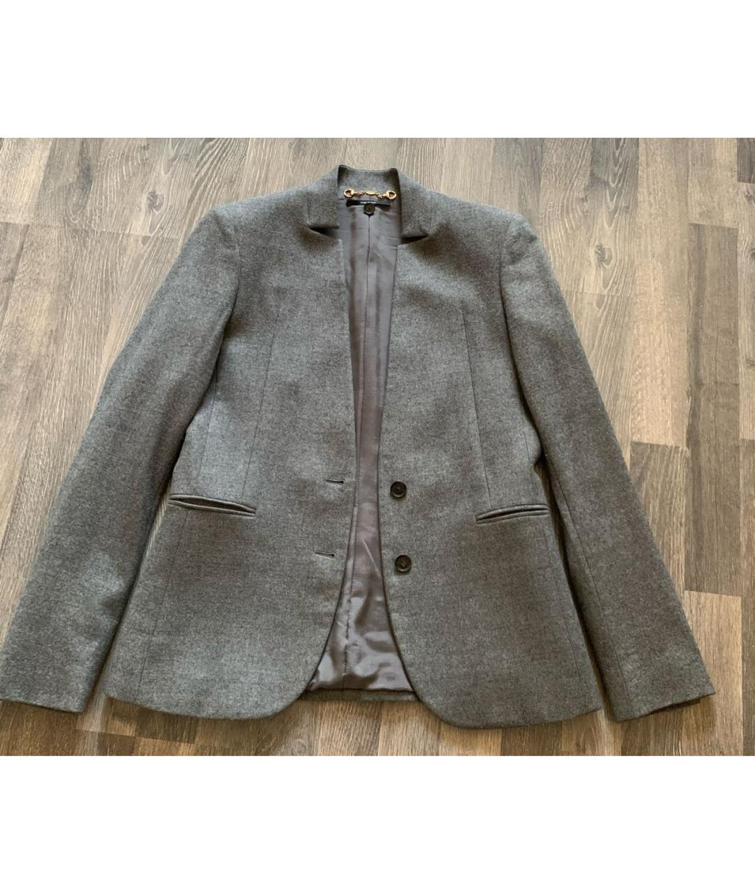 GUCCI Серый шерстяной жакет/пиджак, фото 9