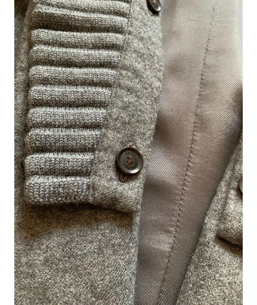 GUCCI Серый шерстяной жакет/пиджак, фото 4
