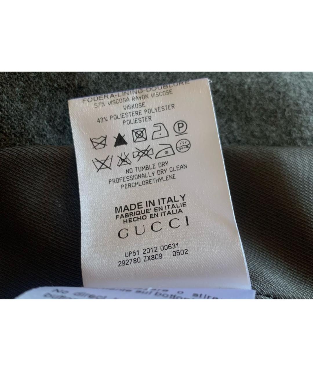 GUCCI Серый шерстяной жакет/пиджак, фото 8