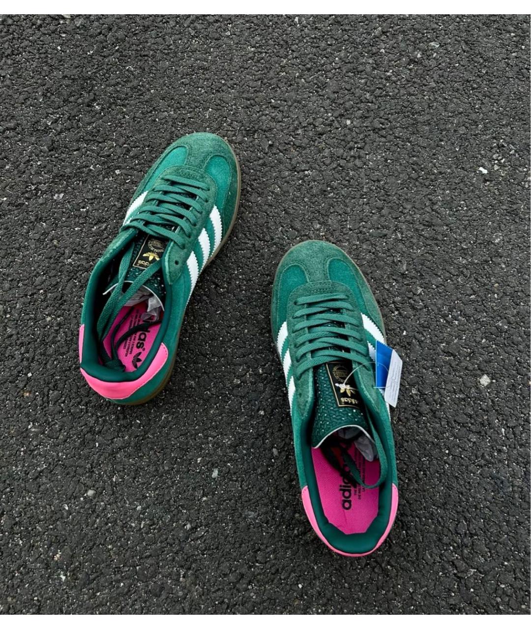 ADIDAS Зеленые замшевые кроссовки, фото 5