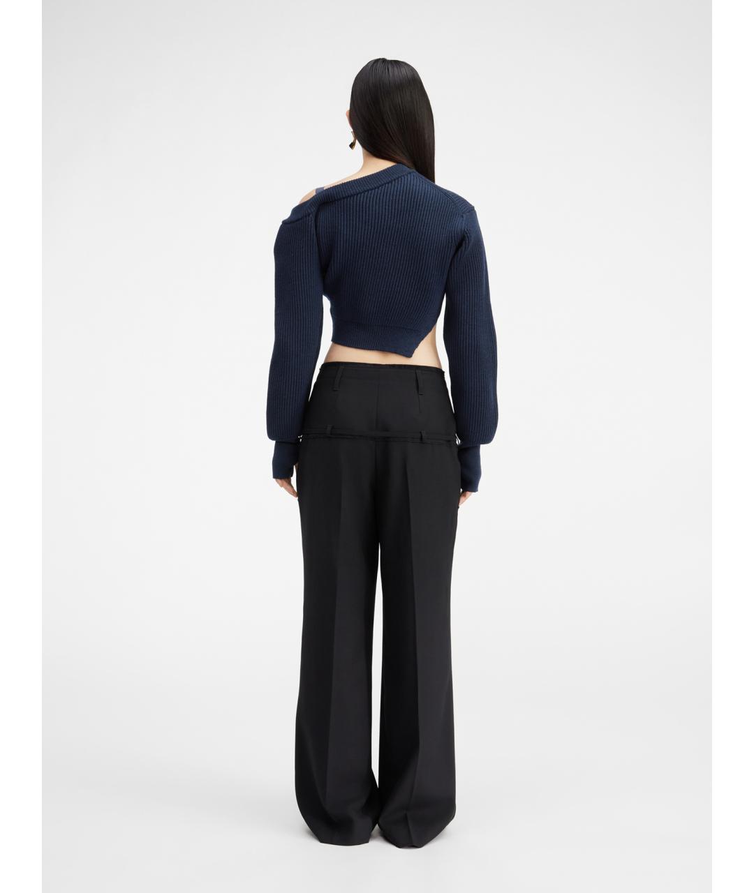 JACQUEMUS Темно-синий шерстяной джемпер / свитер, фото 5