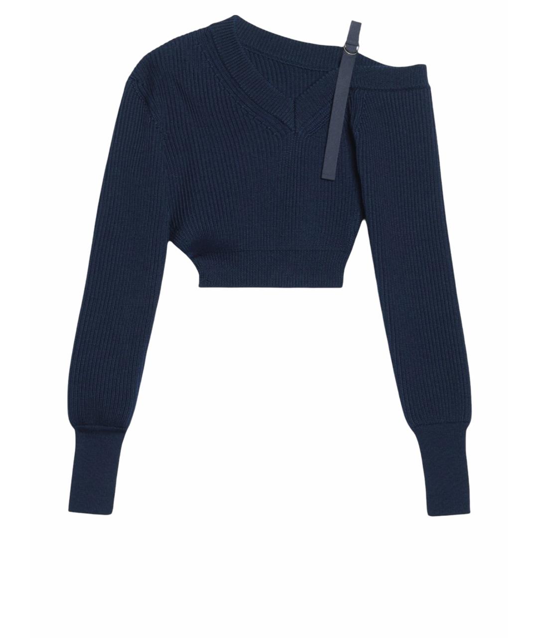 JACQUEMUS Темно-синий шерстяной джемпер / свитер, фото 1