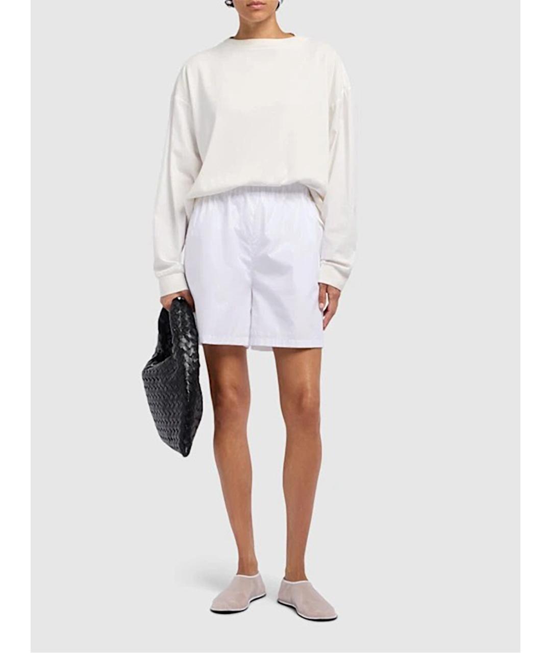 MAX MARA Белые хлопковые шорты, фото 2