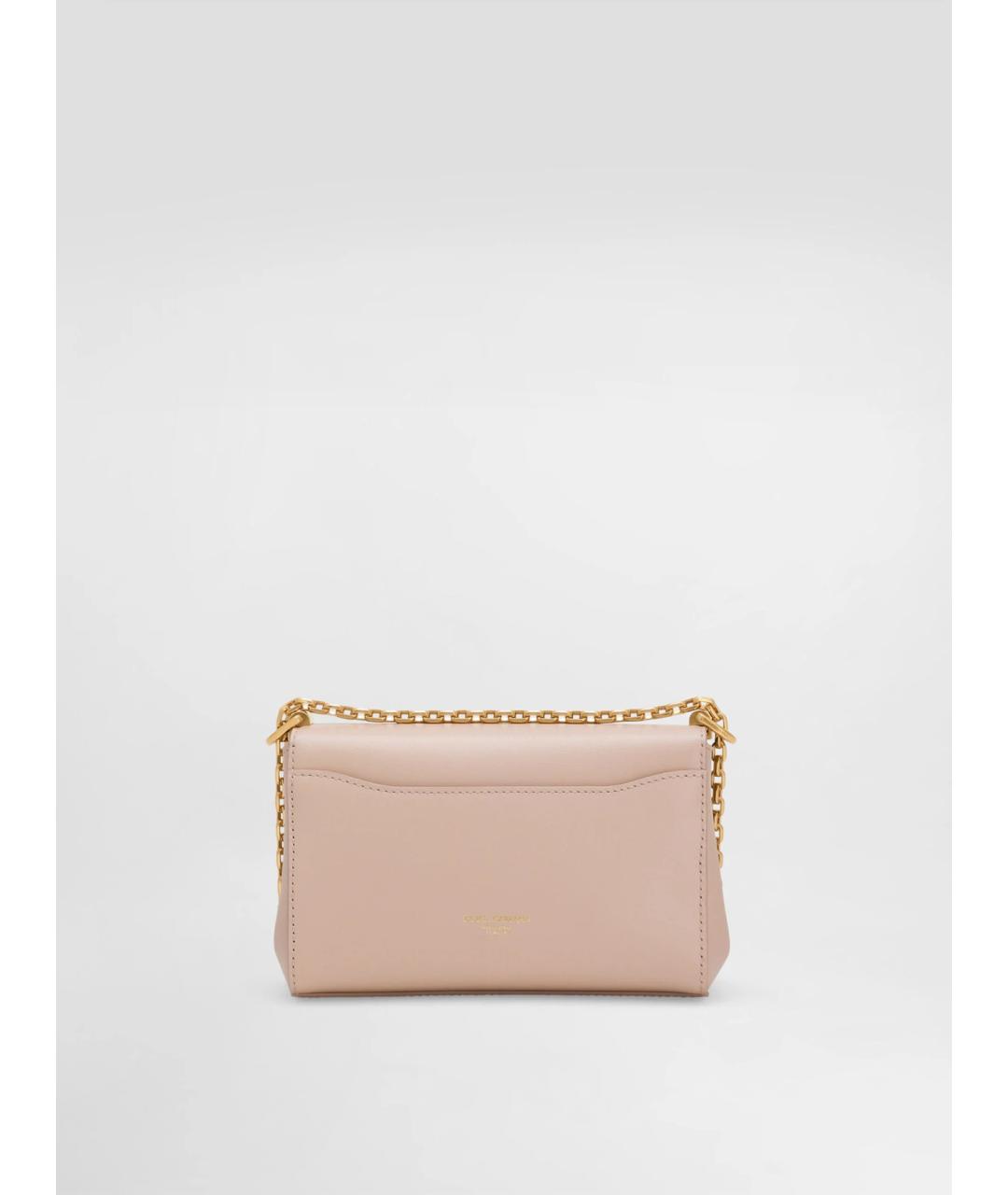 DOLCE&GABBANA Бежевая кожаная сумка через плечо, фото 4