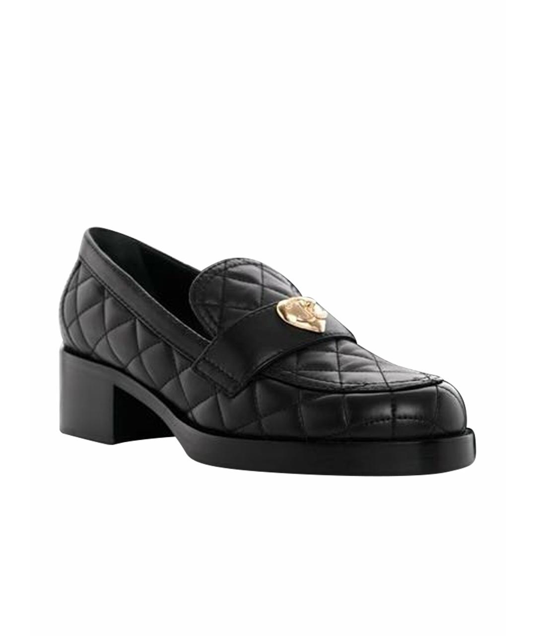 CHANEL Черные кожаные лоферы, фото 1