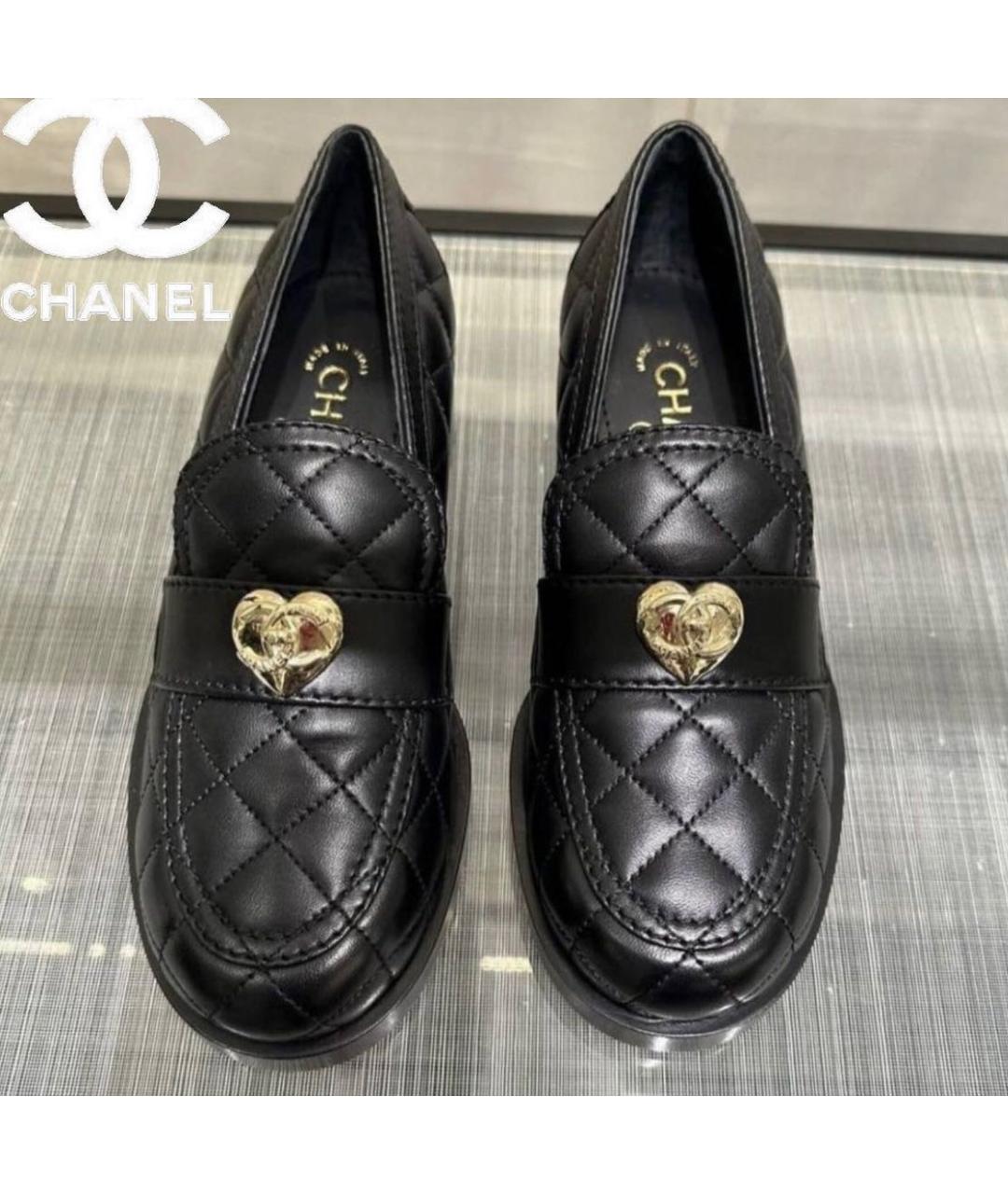 CHANEL Черные кожаные лоферы, фото 8