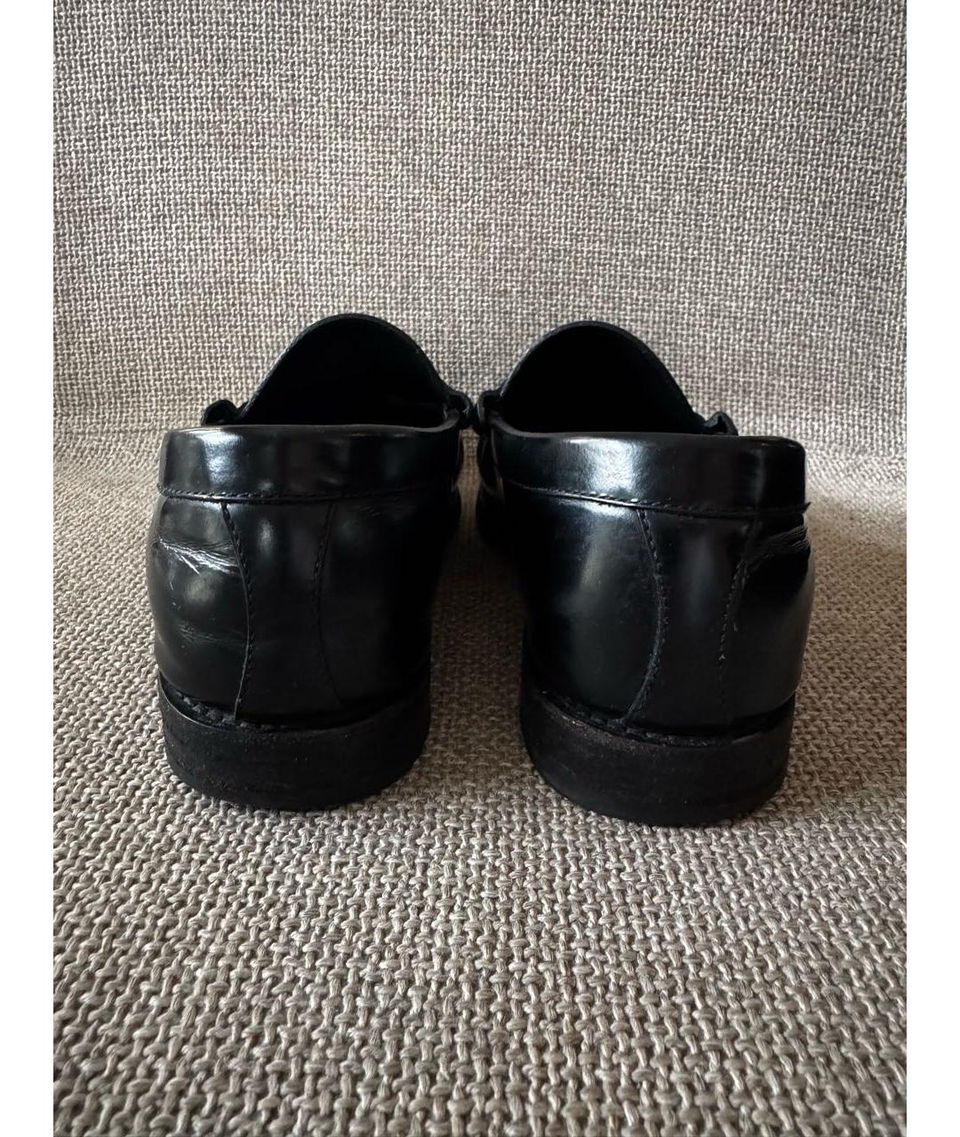 CELINE Черные кожаные лоферы, фото 4