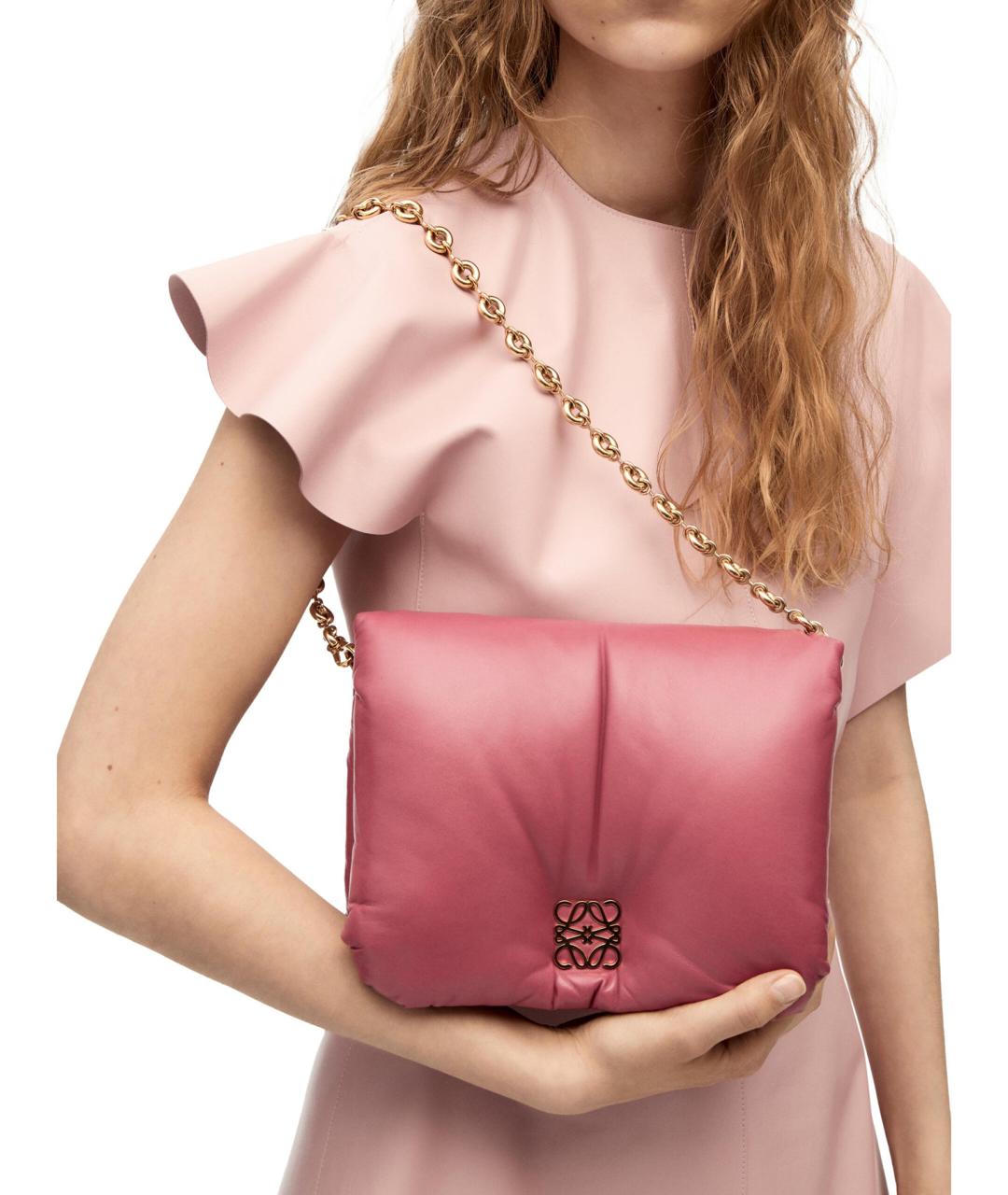 LOEWE Розовая кожаная сумка через плечо, фото 5