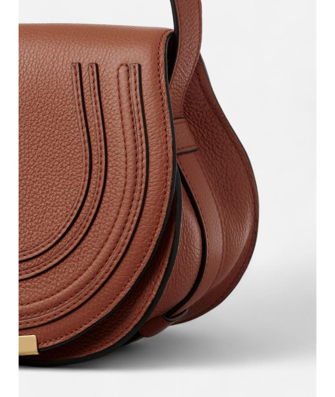 CHLOE Коричневая кожаная сумка через плечо, фото 5