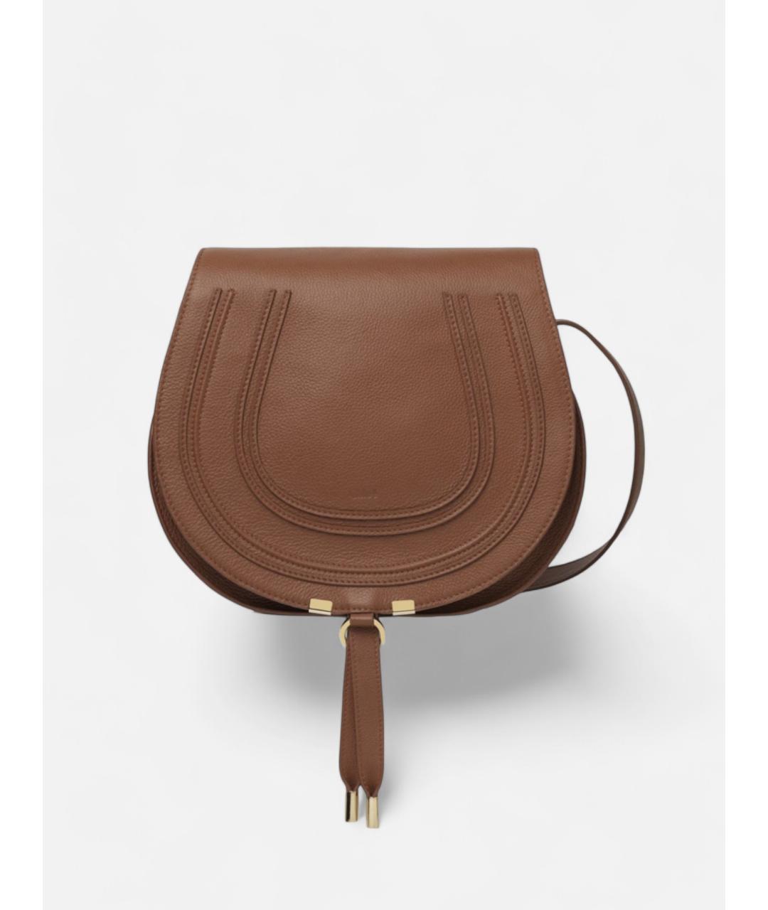 CHLOE Коричневая кожаная сумка через плечо, фото 1