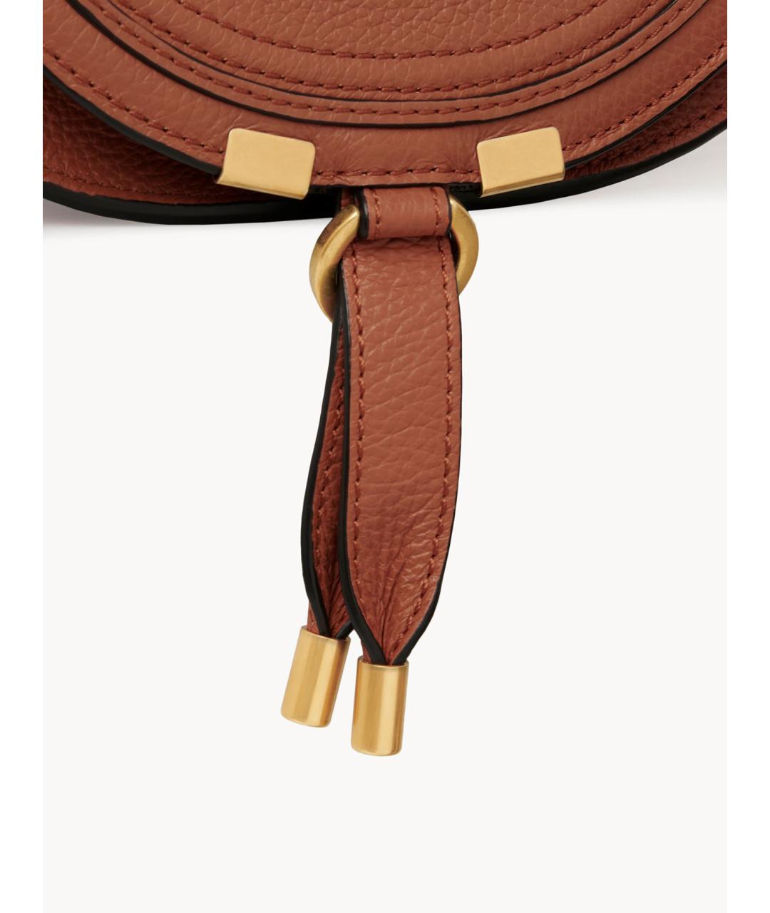 CHLOE Коричневая кожаная сумка через плечо, фото 2