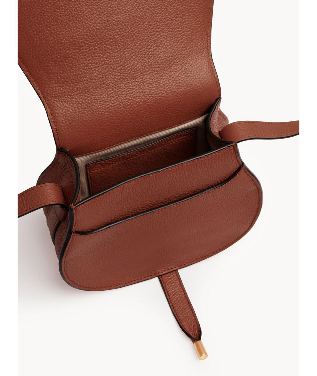 CHLOE Коричневая кожаная сумка через плечо, фото 3