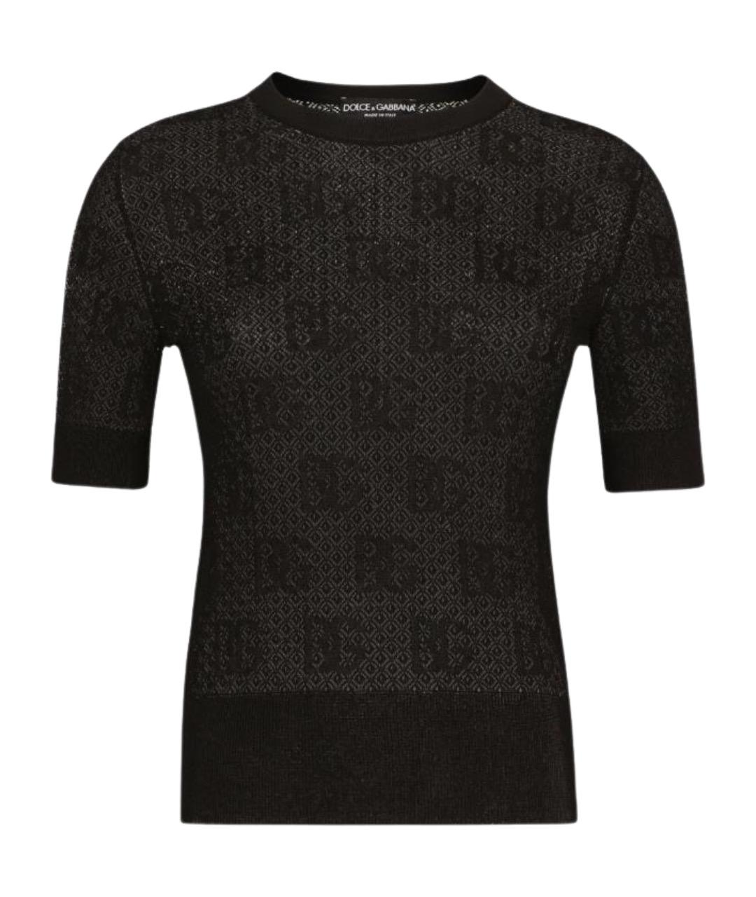 DOLCE&GABBANA Черный вискозный джемпер / свитер, фото 1