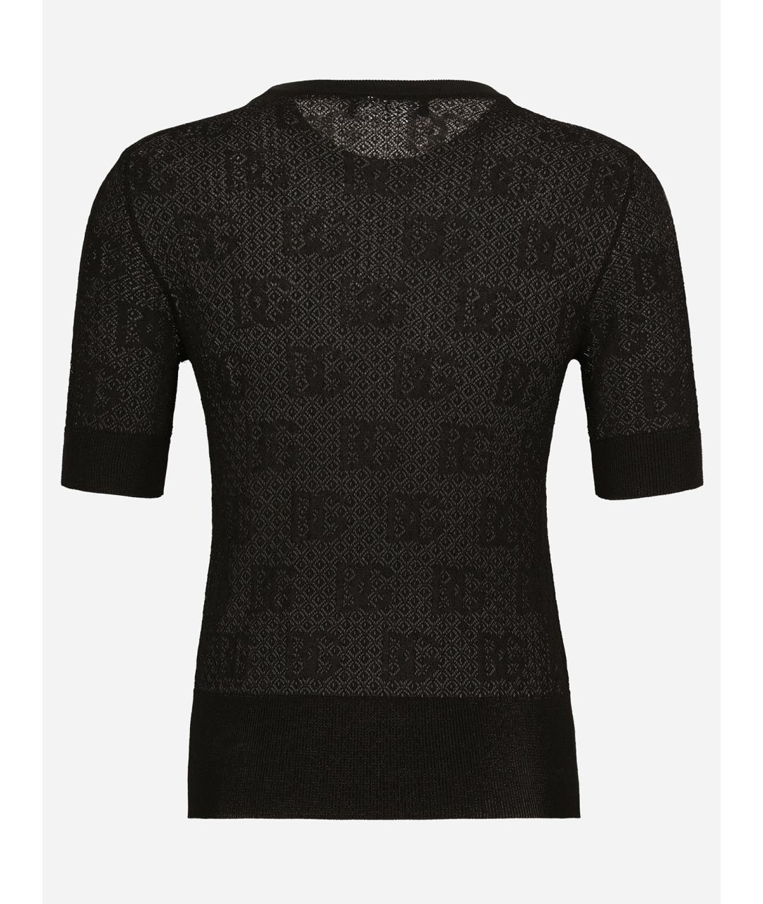 DOLCE&GABBANA Черный вискозный джемпер / свитер, фото 2